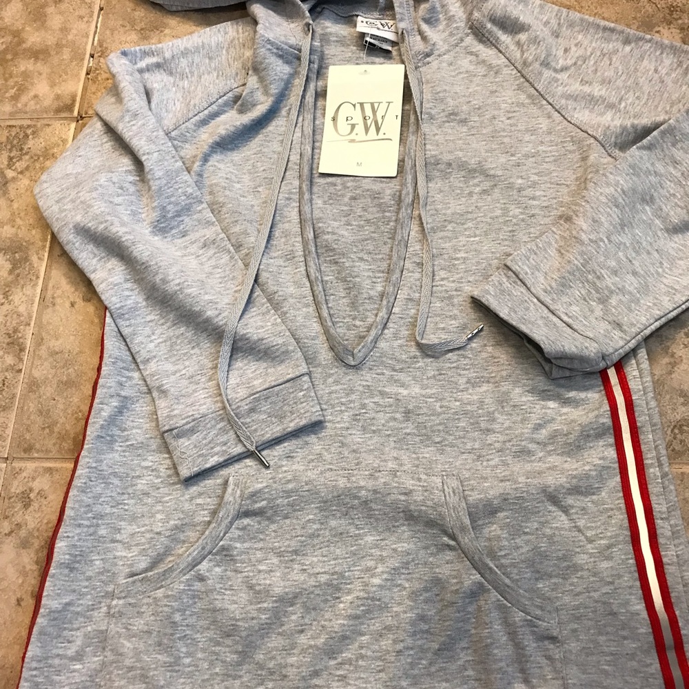 🌳{New} Hooded Sweatshirt With Deep V, Medium🌳 - Picture 2 of 5
